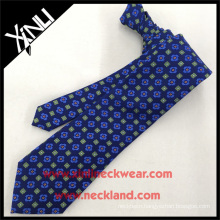 Newest Men's Top Trendy Hot Sale Blue Check Pattern for Silk Tie
